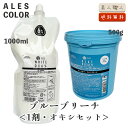 ALES COLOR アレスカラー ブルーブリーチ (1剤 ) 500g ・ホワイトオキシ6% 1000ml セット 送料無料 送料無料 医薬部外品 ホワイトブ...