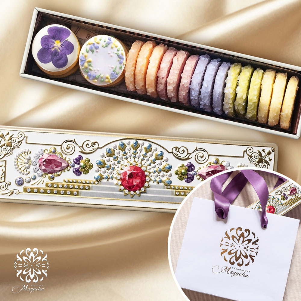 パティスリー マグノリア 宝塚すみれクッキー缶（サテンリボンショッパー付き）兵庫県 宝塚市のサムネイル