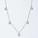 18kt ホワイト ゴールド 0.70cts クラスター ダイヤモンド ネックレス カラット 0.70 cts カラー GHI カット Good クラリティ SI 全長約45cm EDS/002948