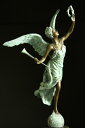 【送料無料】超大型ブロンズ像　名声の天使　ピエールBiard　59cmインテリア家具　置物　彫刻　銅 ...