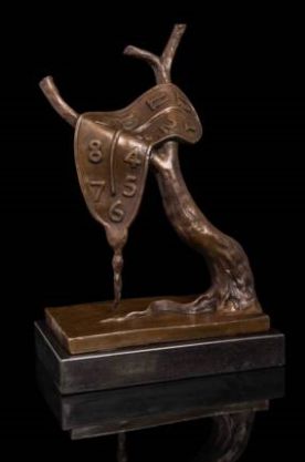 ブロンズ像　時間のプロフィール　ダリ　名品　インテリア家具　置物　彫刻　銅像　彫像　美術品フィギュア贈り物 プレゼント