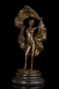 ブロンズ像　美少女　40cm名品　インテリア家具　置物　彫刻　銅像　彫像　美術品フィギュア贈り物 プレゼント
