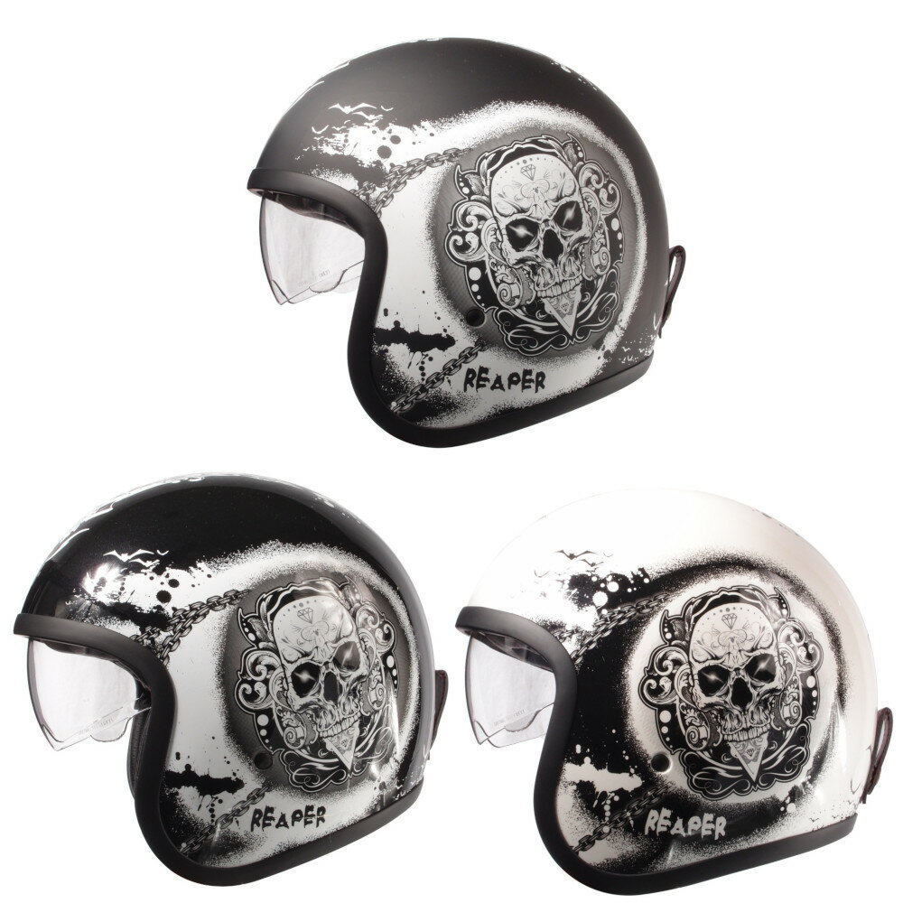 CREST マスクプレゼント! ジェットヘルメット/スタイリッシュインナーバイザー付きパイロットヘルメット SG/PSCマー…