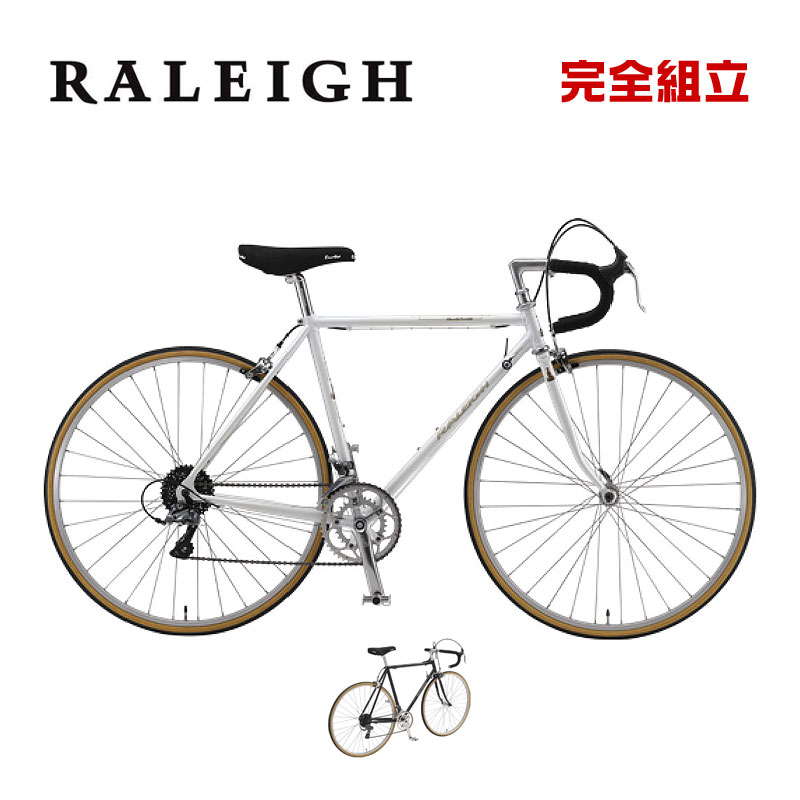 商品説明CLR CLUB RACERALEIGHのクラシックシリーズ、クラブモデルに新たなモデルが追加。フード上出しのケ ーブルーティングにコットンバーテープとSelleItalia Turboサドル。 自然と調和し、のどかなサイクリングを楽しむエロイカを思わせるモデルFrame：Double Butted Full Cr-Mo, W/Investment-cast LugsFork：Cr-Mo W/Investment-cast CrownComponent：SHIMANO CLARIS 2x8 SPEEDBrake：Road Caliper BRAKELever：Diacompe QR Hooded LeverHandle：ZOOM RALEIGH LOGO HANDLECrank：ANDEL RALEIGH LOGO CRANKWheel：SHIMANO HUB + WEINMANN RIMTire：700x25CWeight：10.5 kg (W/O PEDAL)スペックMODELCLR CLUB RACESIZE450, 500, 550mmFRAMEDouble Butted Full Cr-Mo, W/Investment-cast LugsFRONT FORKCr-Mo W/Investment-cast CrownHEAD SETCH CH-907-JN, 1” Thread JIS Micro-AdjustBB SETSCH CH-52, 68-116mm Cartlidge-BearingHANDLE BARZOOM DR-AL123B, CLUB CLASSICS Maes Special W:380MM (450) 400MM (500, 550) BARBORE 25.4MMHANDLE STEMZOOM HE-C80D QUILL 25.4x150MM 80MM (450, 500), 100MM (550)SHIFTERSHIMANO SL-R400 DownTube Shifters 8 x FrictionREAR DERAILLEURSHIMANO CLARIS SSFRONT DEREILLEURSHIMANO CLARIS 28.6MMCHAINWHEELANDEL RSC6-272F-PW CLUB CLASSICS w/Detachable Chain-guard 46-30T x 165MM (450), 170MM (500, 550)GEARSHIMANO CS-HG31-8 11-13-15-18-21-24-28-32TCHAINSHIMANO CN-HG40BRAKESTEKTRO R539 w/Cartridge Brake-ShoesLEVERSDIA-COMPE DC-204QC w/Cable-adjusterHUBSSHIMANO HB-RS300/FH-RS300 32H 100x130RIMSWEINMANN CLUB CLASSICS 700C 622-17C 32H w/eyeletsTIRESKENDA K-WEST 700x25C F/VSADDLESelle Italis TURBO NubakSEAT POSTKALLOY SP-265 27.2mmx300mmWEIGHT10.5 kg (W/O PEDAL)ジオメトリー自転車を安全・快適にご使用いただくために●自転車を安全で快適にご使用いただくために、お近くの自転車店にて定期的な点検をしてください。●ご使用中に自転車の不具合を感じた時は、直ちに使用を中止し自転車店にご相談ください。●不具合の早期発見、事故を未然に防ぐためにも、乗車前に点検と確認を行ってください。※画像はサンプルです。掲載情報はモデル発表当時のものです。※仕様・外観・価格は、改良のため予告なく変更される場合がございます。※商品はお取り寄せのため、メーカー代理店の在庫状況によりご用意できない場合がございます。※お取り寄せ商品のため、不良品以外の返品・交換はお断りいたします。以上、予めご了承いただきますようお願いいたします。