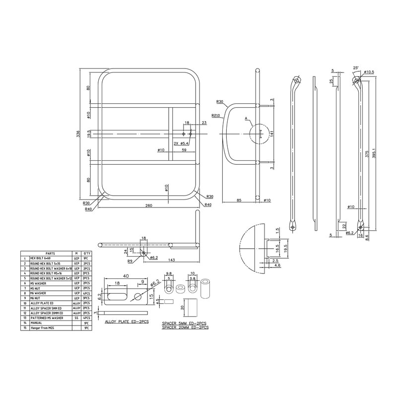 Plus Dodo (�ץ饹�ɡ��ɡ�) PORTER RACK FRONT CAREER MAT BLACK CR-OTR-001