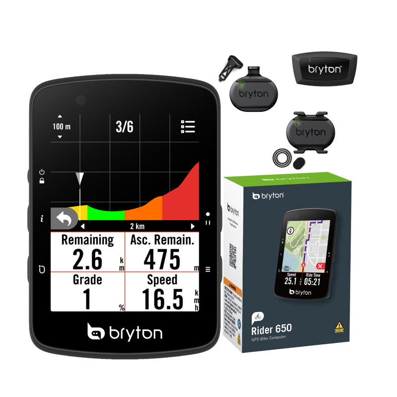 bryton ブライトン Rider 650T ライダー650T ケイデンス/スピード/心拍センサー付 GPSサイクルコンピューター
