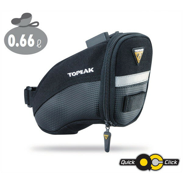 TOPEAK (ȥԡ) ɥХå  å ѥå (å å) S AERO WEDGE PACK (QUICK CLICK) SIZE S [BAG25501]̡0.66LۡĹxx⤵170x80x120(mm)