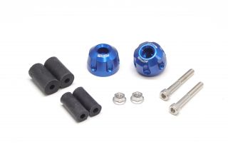 アルミバーエンド Φ33-L22.5 リボルバー ブルー ACTIVE（アクティブ）