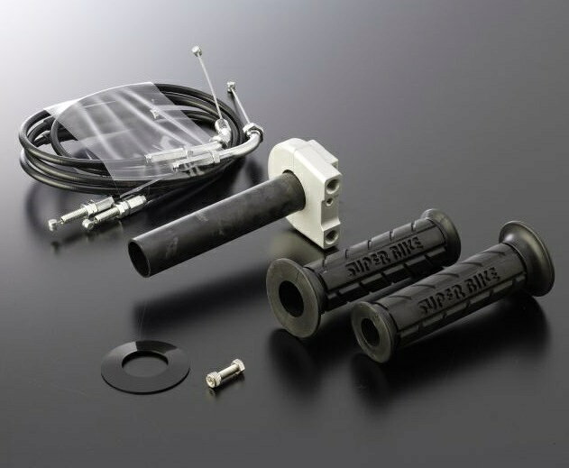 CB400SF・SB（14年） スロットルキット Type1 ホルダーカラーガンメタ インナー巻取径Φ32 ワイヤー金具メッキ ACTIVE（アクティブ）