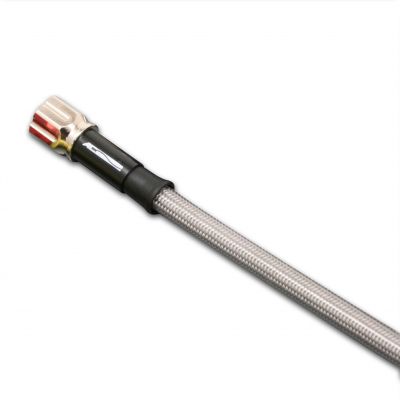 ユニバーサルブレーキホース アルミメッキ クリアホース 全長985mm ACパフォーマン...