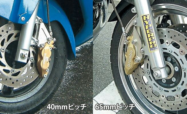 フロントキャリパーサポート brembo40mmピッチ対応 ブラック ACTIVE（アクティブ） TRX850（95～97年）