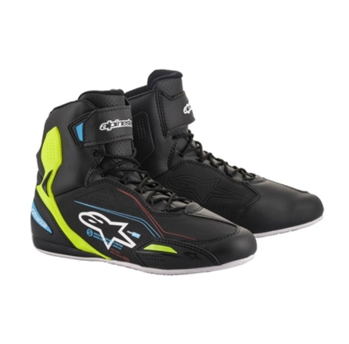 FASTER 3 SHOE（ライディングシューズ） 1579 BK YELLOW FLUO LIGHT BLUE 8/25.5cm アルパインスターズ（alpinestars）