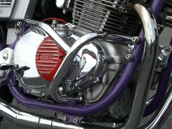 GSX400E ザリ メッキエンジンガード 【プリティーレーシング製】 ACP（エーシーピー）