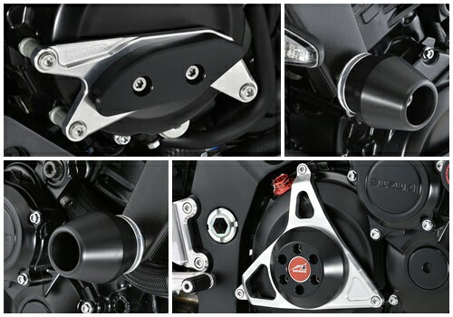 KATANA（刀） レーシングスライダー4点セット フレームΦ60（左右）+ジェネレーターA+クラッチタイプ2セット ジュラコン(R)/ブラック AGRAS（アグラス）