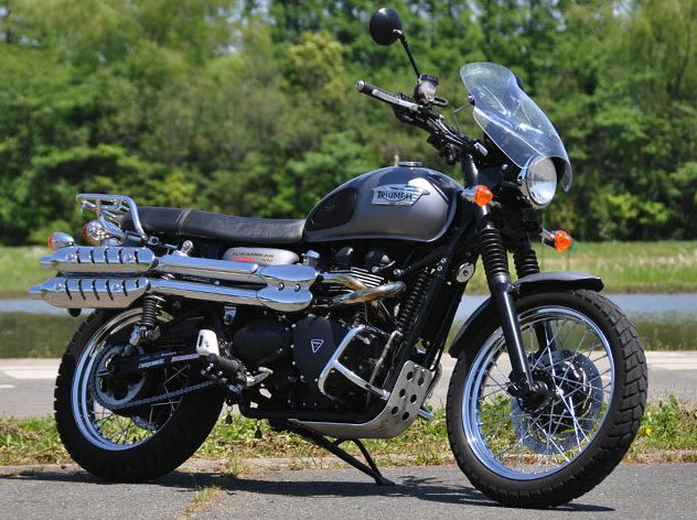 TRIUMPH Scrambler（06〜07年） ガイラシールド Mタイプ クリアカラー CHIC DESIGN（シックデザイン）