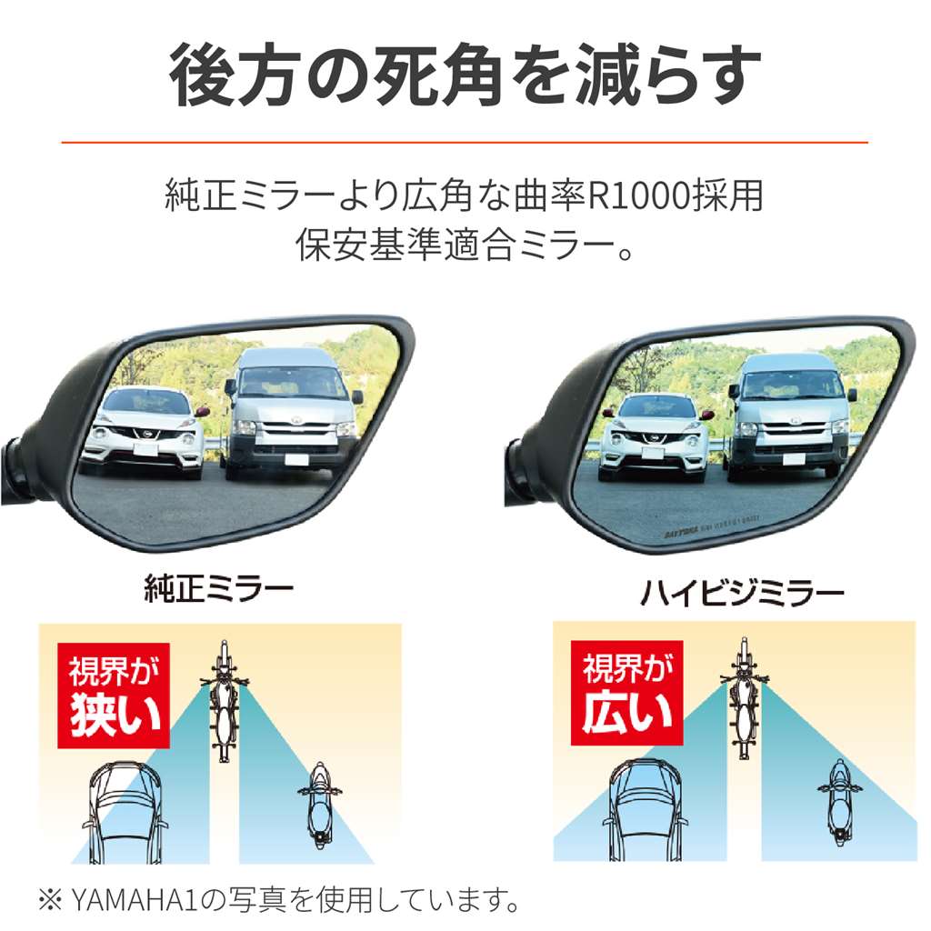ハイビジミラー 貼り付けタイプ ゴールドSUZUKI1 DAYTONA（デイトナ）