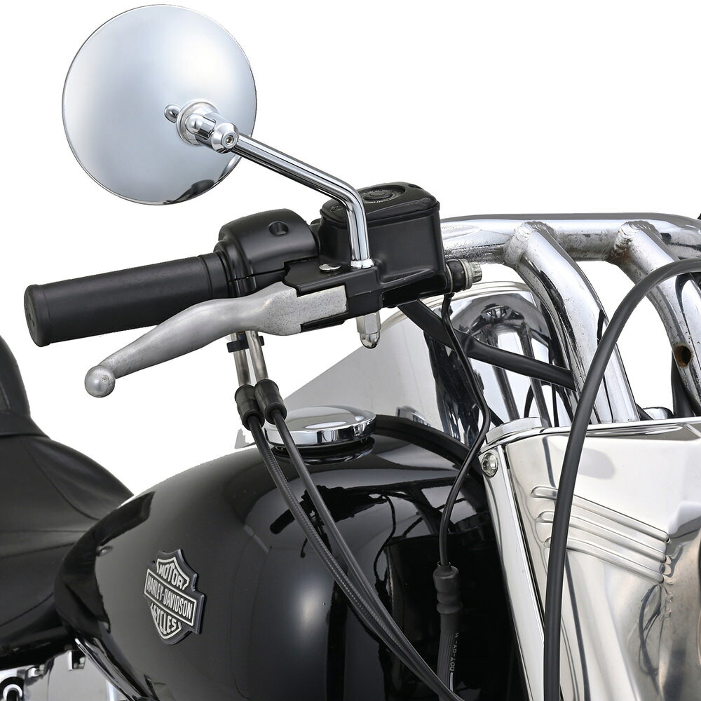 ハイビジミラー ROUND for H-D（ハーレーダビッドソン専用） クローム DAYTONA（デ...