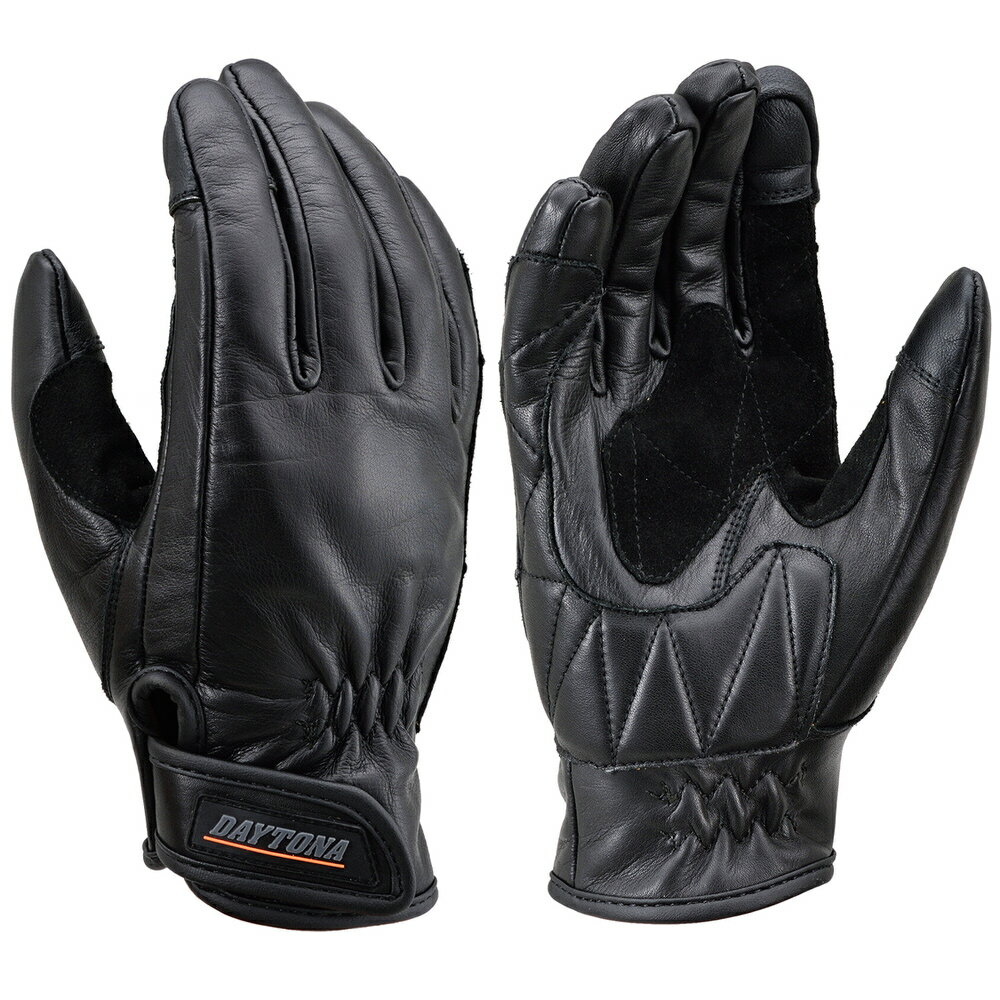 Gloves - HBG-109 カウレザーグローブ ブラック Mサイズ （タッチパネル対応） DAYTONA（デイトナ）