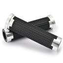 グリッピーグリップ ハンドル径φ22.2用 125mm エンド貫通 アルミリング GG-D-AL-CROSS シルバー DAYTONA(デイトナ)