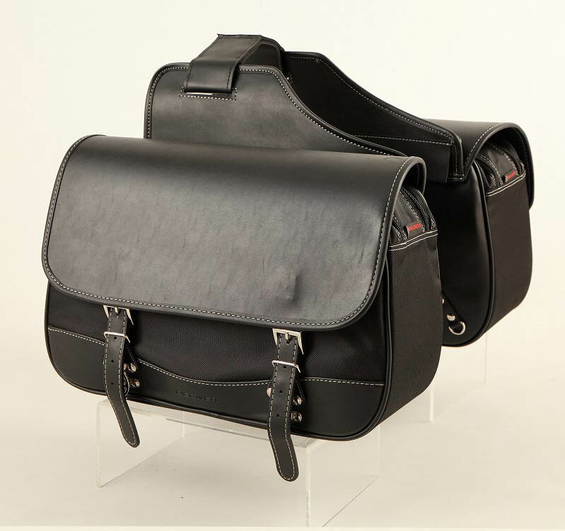 ナイロンダブルサドルバッグ プレーンブラック DEGNER（デグナー）