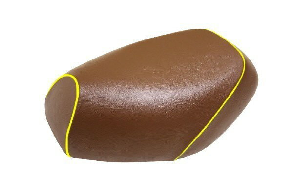 トピック（TOPIC）AF38 張替タイプ 国産シートカバー 茶/黄色パイピング GRONDEMENT（グロンドマン）