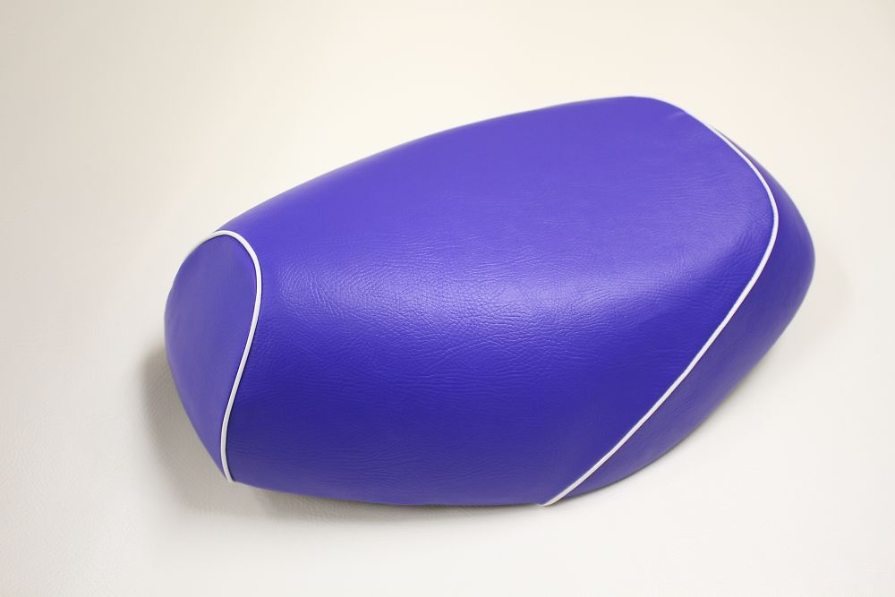 リード90メットイン（LEAD）HF05 張替タイプ 国産シートカバー 青カバー・白パイピング GRONDEMENT（グロンドマン）