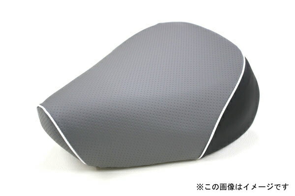 レッツ（Let's）CA1PA 張替タイプ 国産シートカバー エンボスグレー・白パイピング GRONDEMENT（グロンドマン）