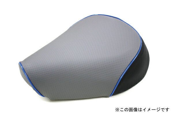 アドレスV125S（ADDRESS）CF4MA 張替タイプ 国産シートカバー エンボスグレー・青パイピング GRONDEMENT（グロンドマン）