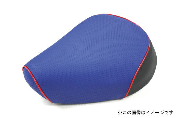 アドレスV125S（ADDRESS）CF4MA 張替タイプ 国産シートカバー エンボスブルー・赤パイピング GRONDEMENT（グロンドマン）