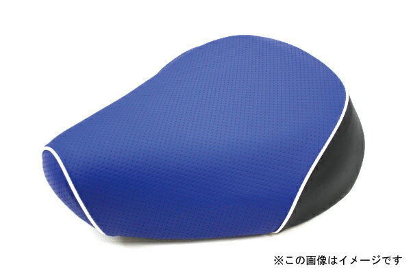 アドレスV125S（ADDRESS）CF4MA 被せタイプ 国産シートカバー エンボスブルー/白パイピング GRONDEMENT（グロンドマン）