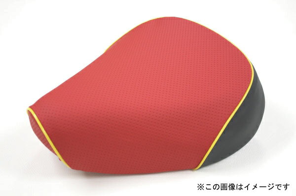 シグナスD（CYGNUS-D）4TG/4KP 被せタイプ 国産シートカバー エンボスレッド/黄色パイピング GRONDEMENT（グロンドマン）