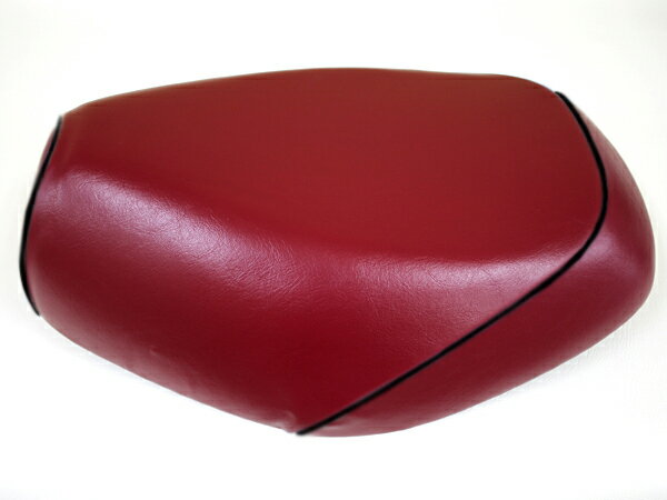 レッツ4（Let's） 被せタイプ 国産シートカバー ワインレッド/黒パイピング GRONDEMENT（グロンドマン）