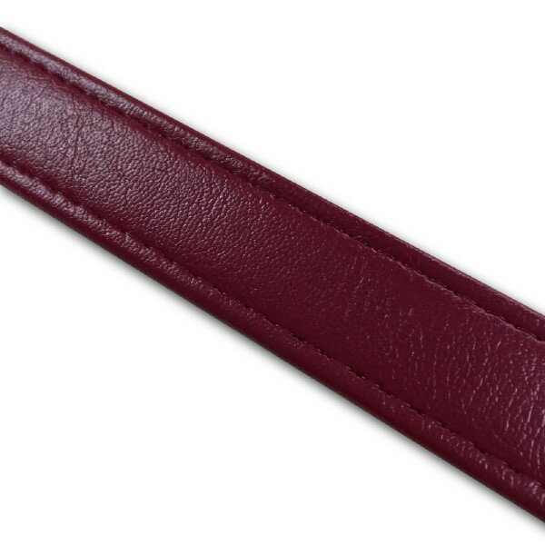 レザーベルト（タンデムベルト等）ワインレッド/ステッチ 透明/長さ 58cm/幅 2.5cm GRONDEMENT（グロン..