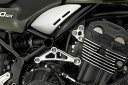 【適合車種】Z900RS/CAFE【適合年式】2018年zero865251アルミビレットのエンジンハンガーキットハンガーの材料にA7075（超々ジュラルミン）を採用40mmの板材から切削を施した軽量、高剛性なエンジンハンガー※ヘッド後部（L、R）シリンダー後部（L、R）の4点セット※ボルトは純正を使用してください。※サイドチューブ（71434、71435）同時装着可能※エンジンスライダー（71423）同時装着可能他社製スライダー類との同時装着に関してはお答えいたしかねます。【車種】　Z900RS（18-）、Z900RS CAFE（18-）【商品名】ビレットエンジンハンガーセット【商品番号】G37-71429【メーカー】GILDdesign（ギルドデザイン）【車種メーカー】KAWASAKI（カワサキ）【適合車種】Z900RS/CAFE【適合年式】2018年