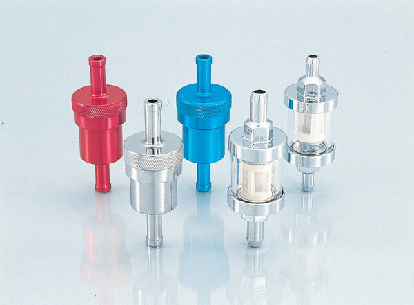 フュエルフィルター レッド（ホース内径Φ6対応） KITACO（キタコ）(2)