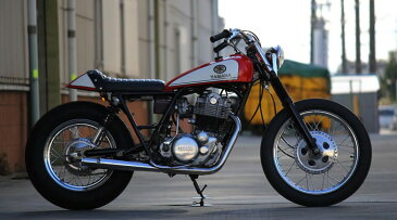 SR400/500（キャブ車） トランペットマフラー フルエキゾースト GOODS（モーターガレージグッズ）