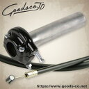 CB400SS AMALスロットル ブラック&ワイヤー (アウター1300mm) GOODS(モーターガレージグッズ)