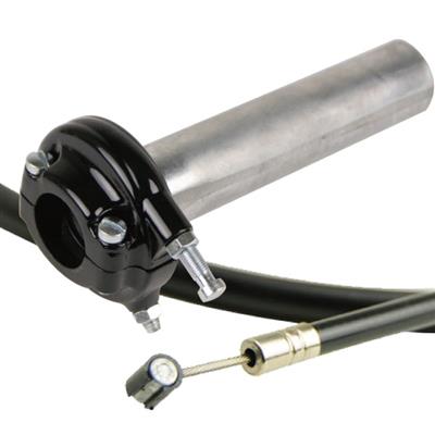 250TR（〜06年） AMAL スロットルホルダー ブラック＆ワイヤー（アウター1200mm） GOODS（モーターガレージグッズ）