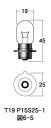 白熱電球 ヘッド球 6v-15w T19 P15S25-1 クリア 10個セット M&H(マツシマ)