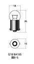 白熱電球 口金シングル球・マクラ球 12v- 5w G18 BA15S クリア 10個セット M&H(マツシマ)