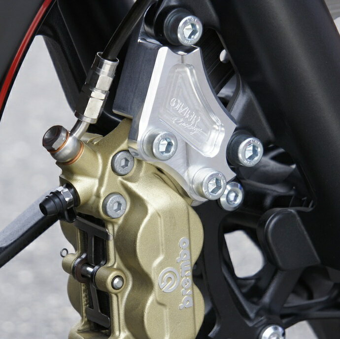 YZF-R25 フロントキャリパーサポート ブレンボ4P用 シルバー OVER（オーバーレーシング）