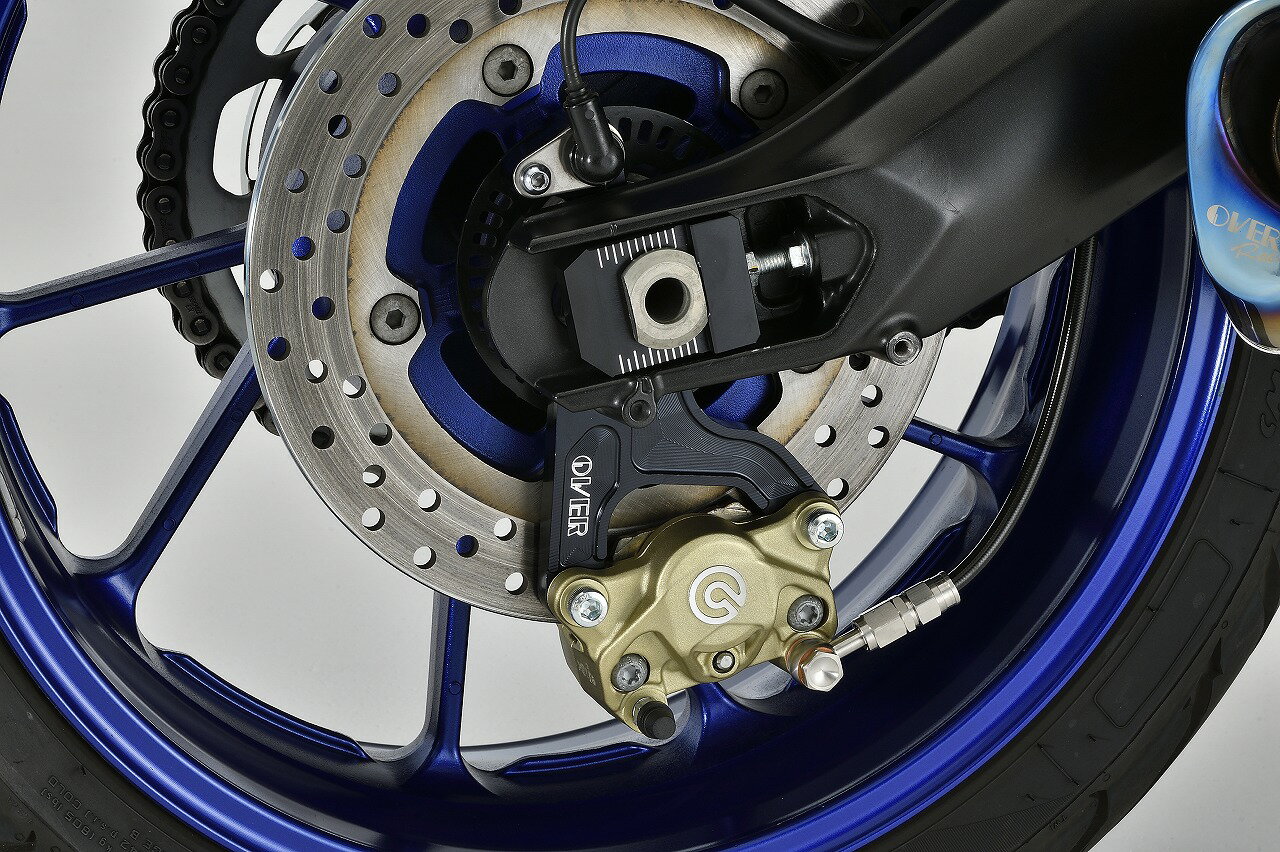 MT-09（17年） リアキャリパーサポート ブレンボ2P用 ブラック OVER（オーバーレーシング）
