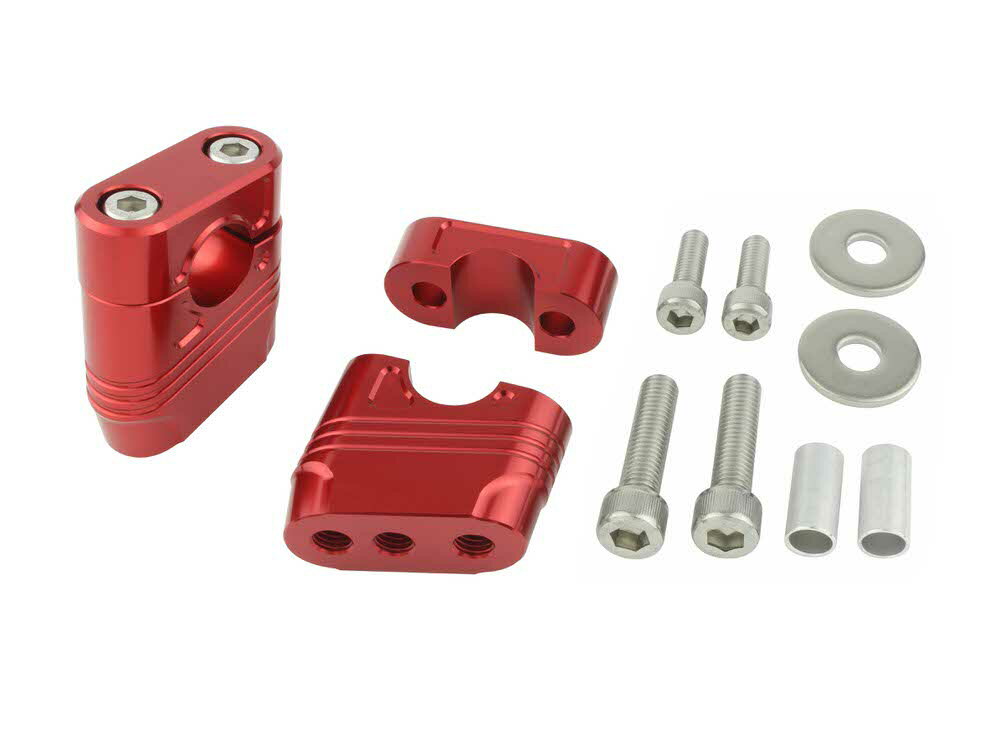 GROM（グロム）13〜15年 マッスルポジションブラケット レッド POSH（ポッシュ）