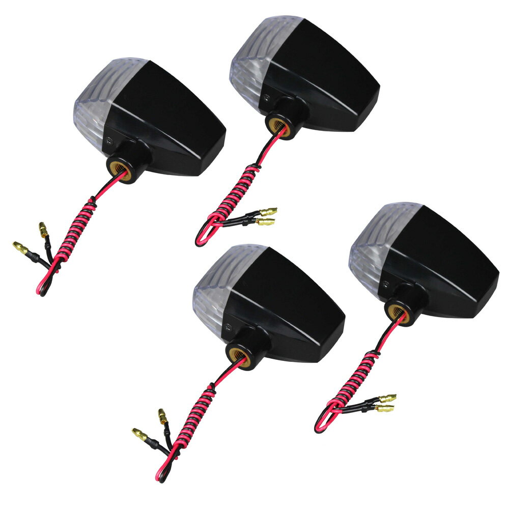 ZRX1200R（01〜03年） ボルトオンLEDウインカーキット ブラック/クリア ZRタイプ（クリスタルカットレンズ） POSH（ポッシュ）