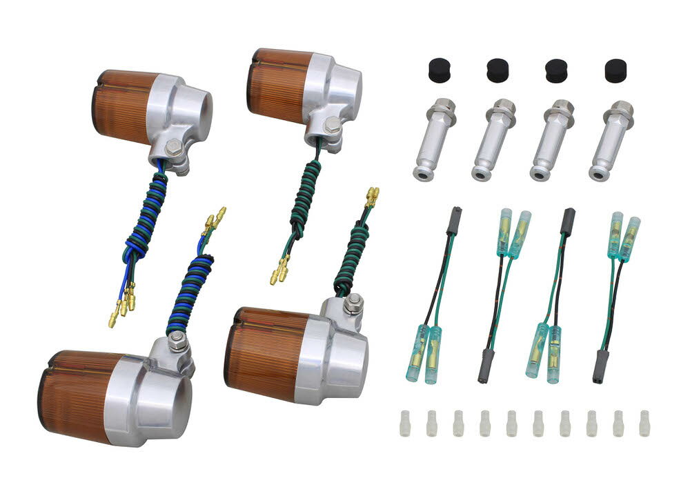 イナズマ400（INAZUMA） スーパーバイクタイプウインカーセット バフボディ/オレンジレンズ POSH（ポッシュ）