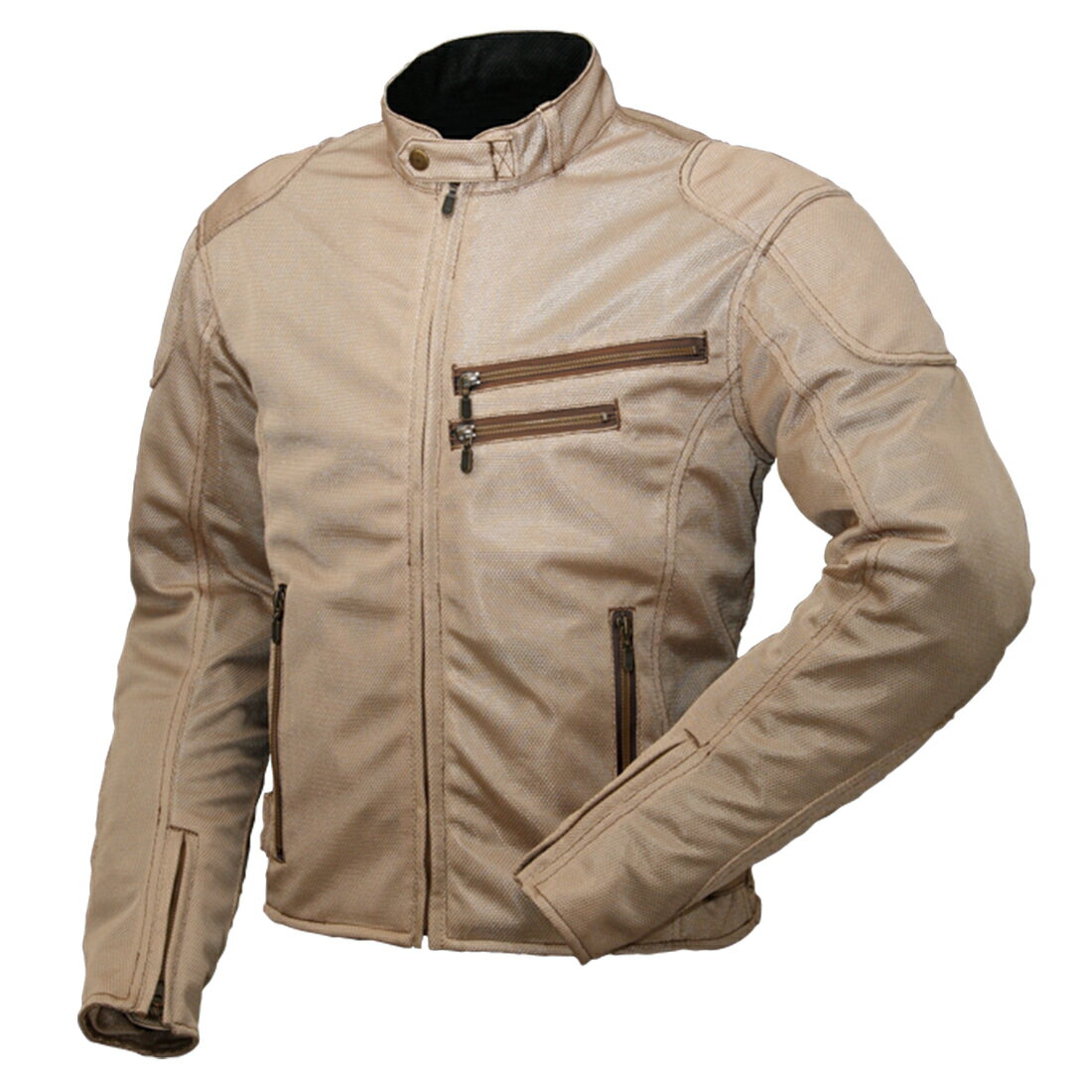 RR7313 ライディングZIPメッシュジャケット ベージュ Lサイズ ラフアンドロード（Rough＆Road）(2)