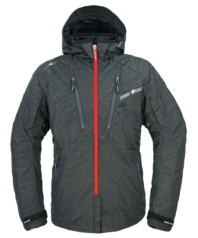 RR7245 ラフパーカー スラッシュブラック/レッド LLサイズ ラフアンドロード（Rough＆Road）(2)