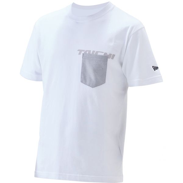 NEU004 COTTON POCKET T-SHIRT×TAICHI グレー/ホワイト S（ニューエラコラボモデル） RSタイチ（RSTAICHI）