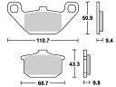 バルカン1500（VULCAN） ストリートエクセル（シンター）ブレーキパッド リア用 557LS SBS（エスビーエス）