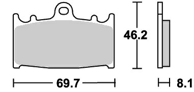 ウルフ250（WOLF） ストリートエクセル（シンター）ブレーキパッド フロント用 631HS SBS（エスビーエス）